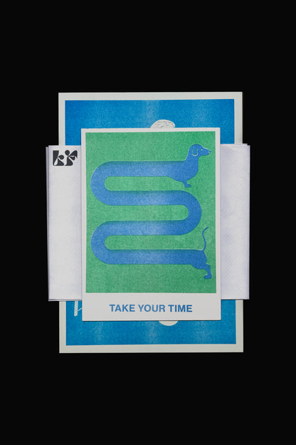 Take Your Time - Riso Card